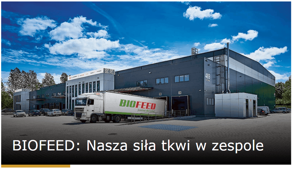 Nasza siła tkwi w zespole. BIOFEED najszybciej rozwijające się firma w branży paszowej i pet food.